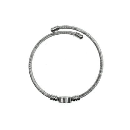 Pulsera San Benito Plateado.